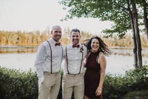 Family photos at Elopement in East Lake near Middleton in the Annapolis Valley, Nova Scotia