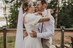 First dance at elopement in East Lake near Middleton in the Annapolis Valley, Nova Scotia