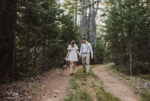 Bride and groom photos at Elopement in East Lake near Middleton in the Annapolis Valley, Nova Scotia
