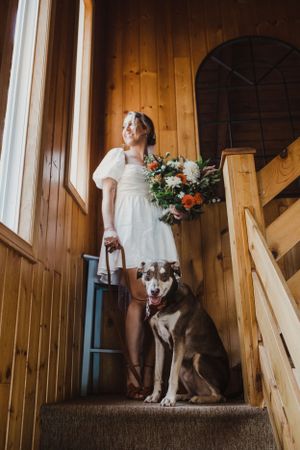 Getting ready photos at elopement in the Annapolis Valley, Nova Scotia