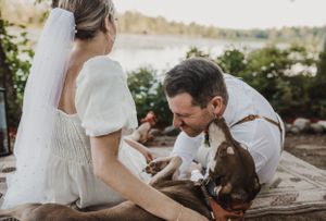 Bride and groom photos at Elopement in East Lake near Middleton in the Annapolis Valley, Nova Scotia