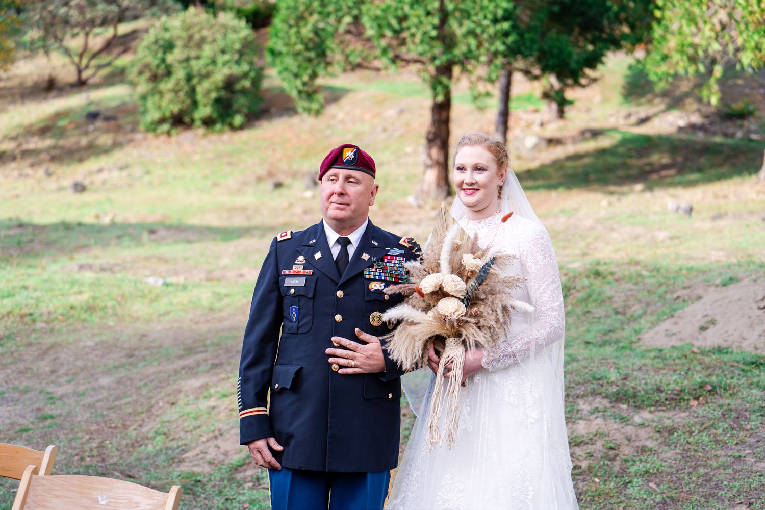 bride and father enter