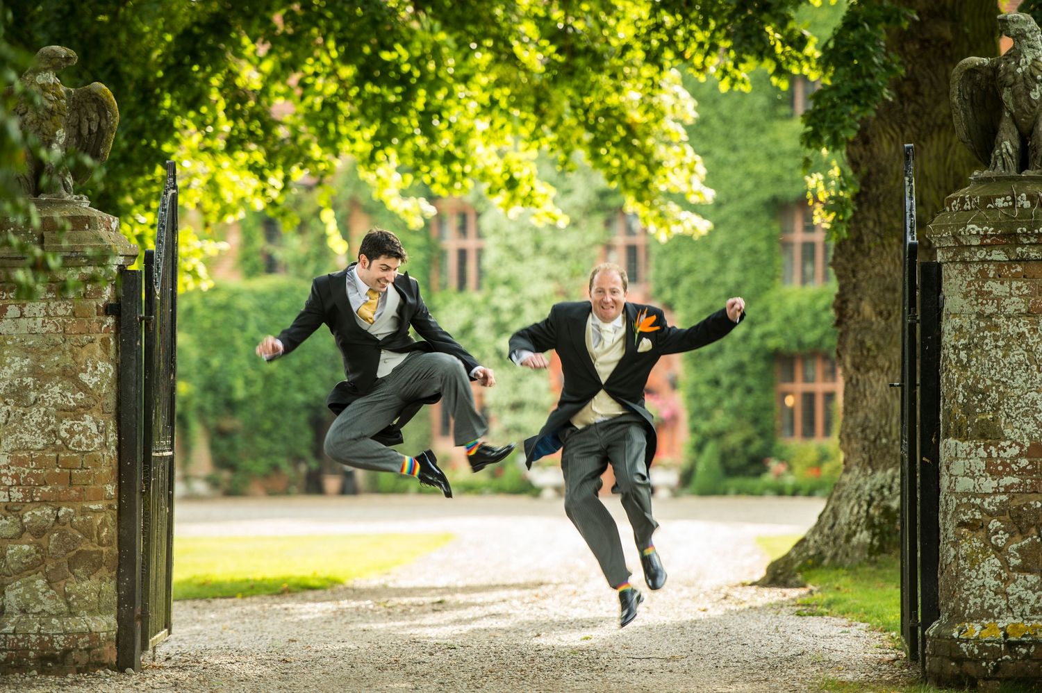 early 2014 uk gay wedding at Woodhall manor in suffolk