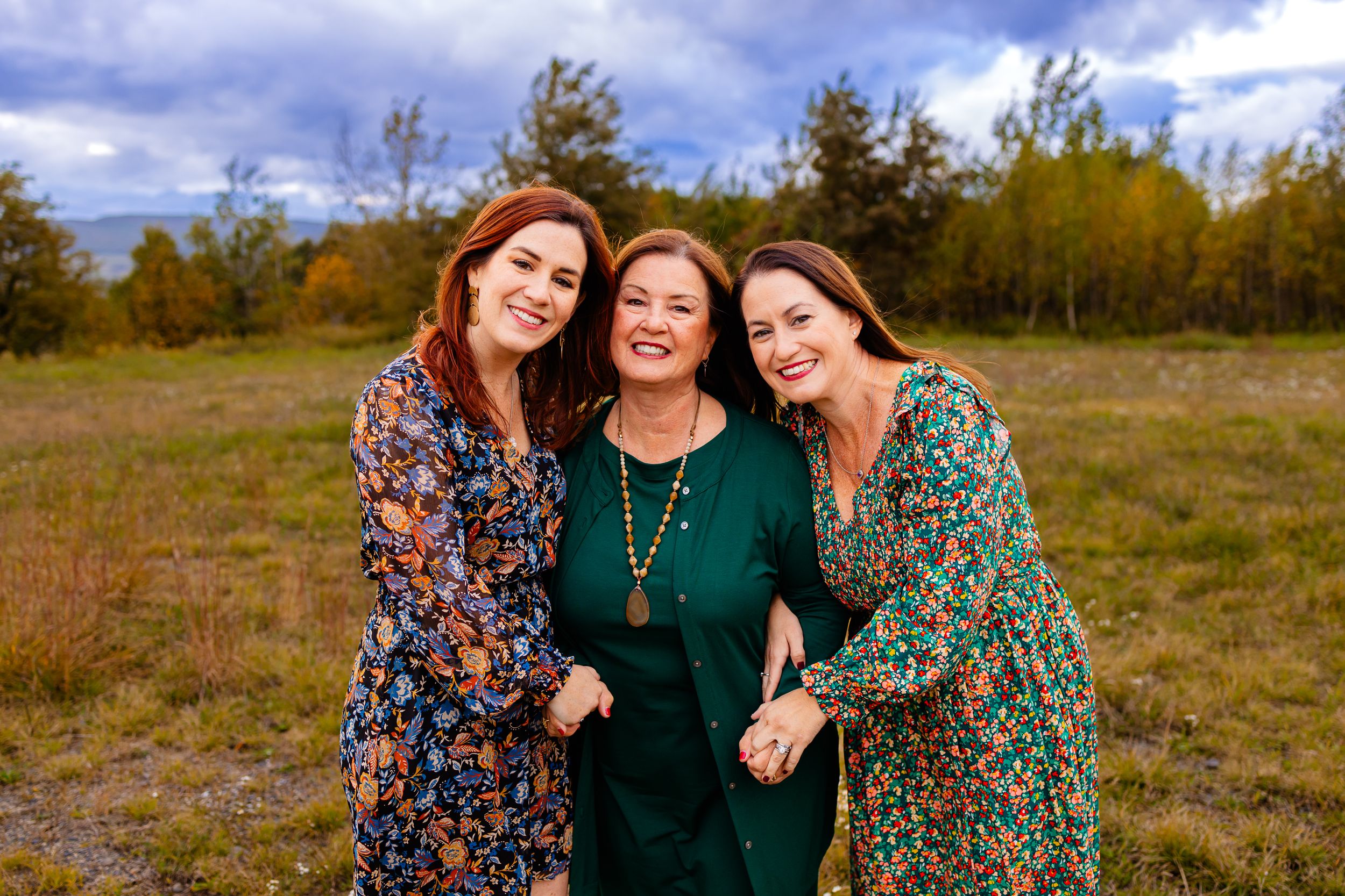 Mother and daughters family session outdoor