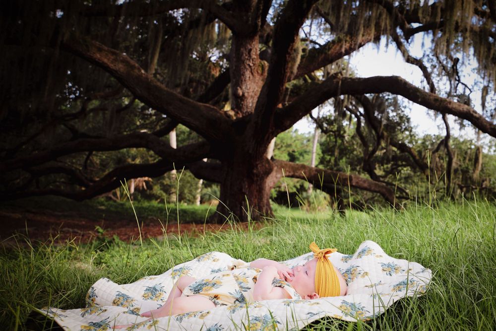 Baby Forest Portrait | Whimsical Outdoor Photography

A sweet moment in nature as a baby rests peacefully on a floral blanket