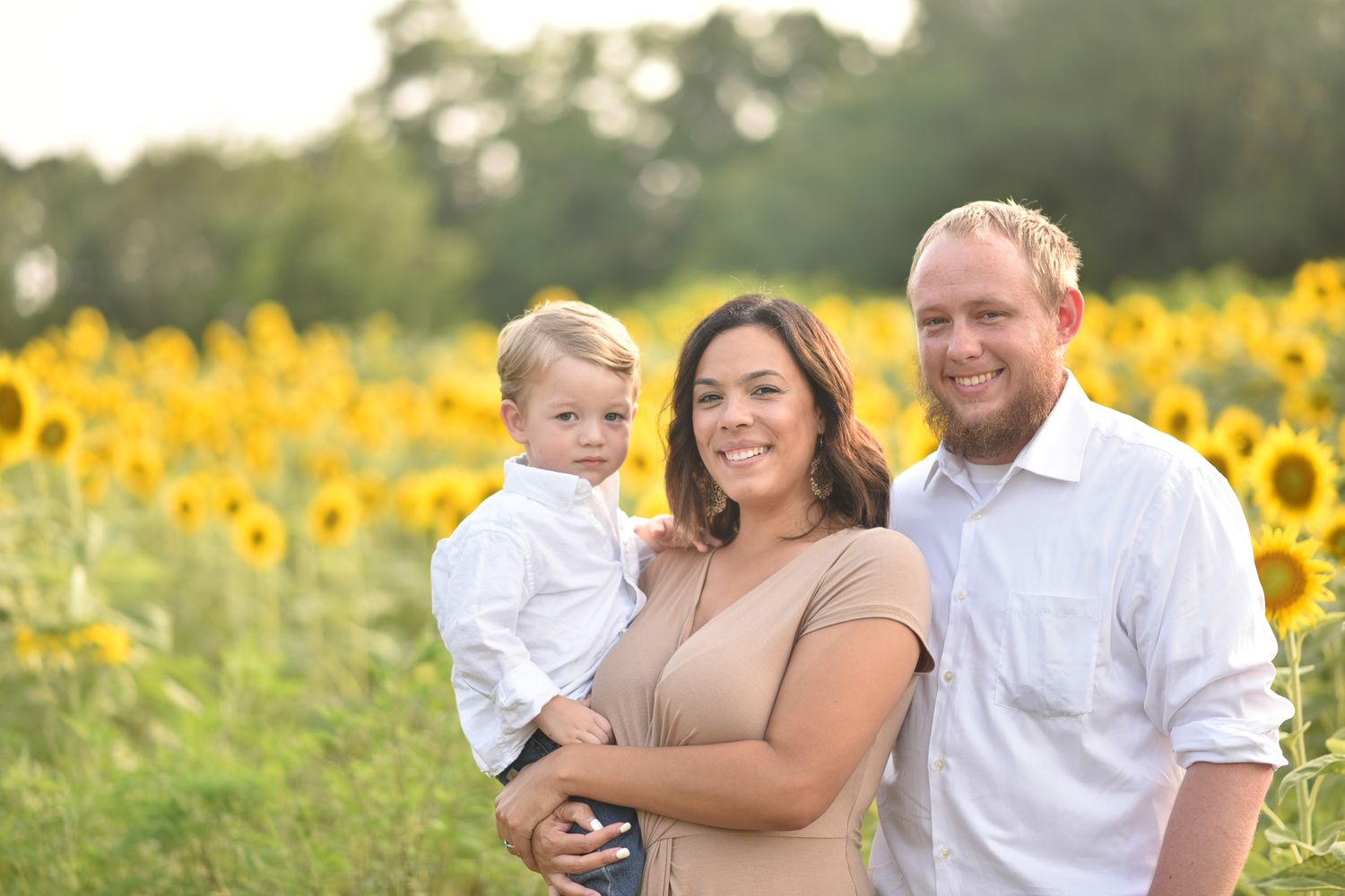 Family, NC, sunflower field, raleigh
