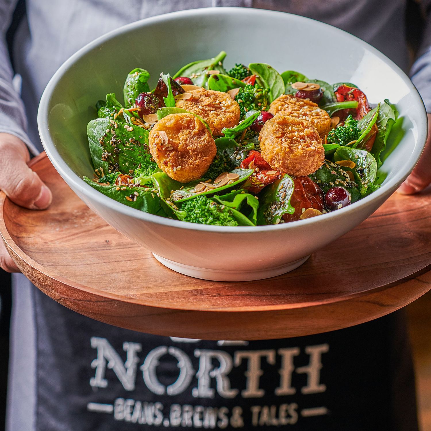 Fried Goat Cheese Salad - Social Media Shoot