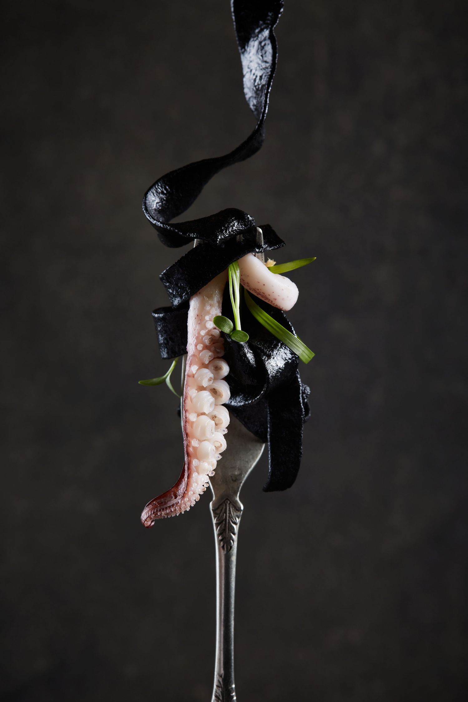 Seafood Pasta Fork - Menu Shoot