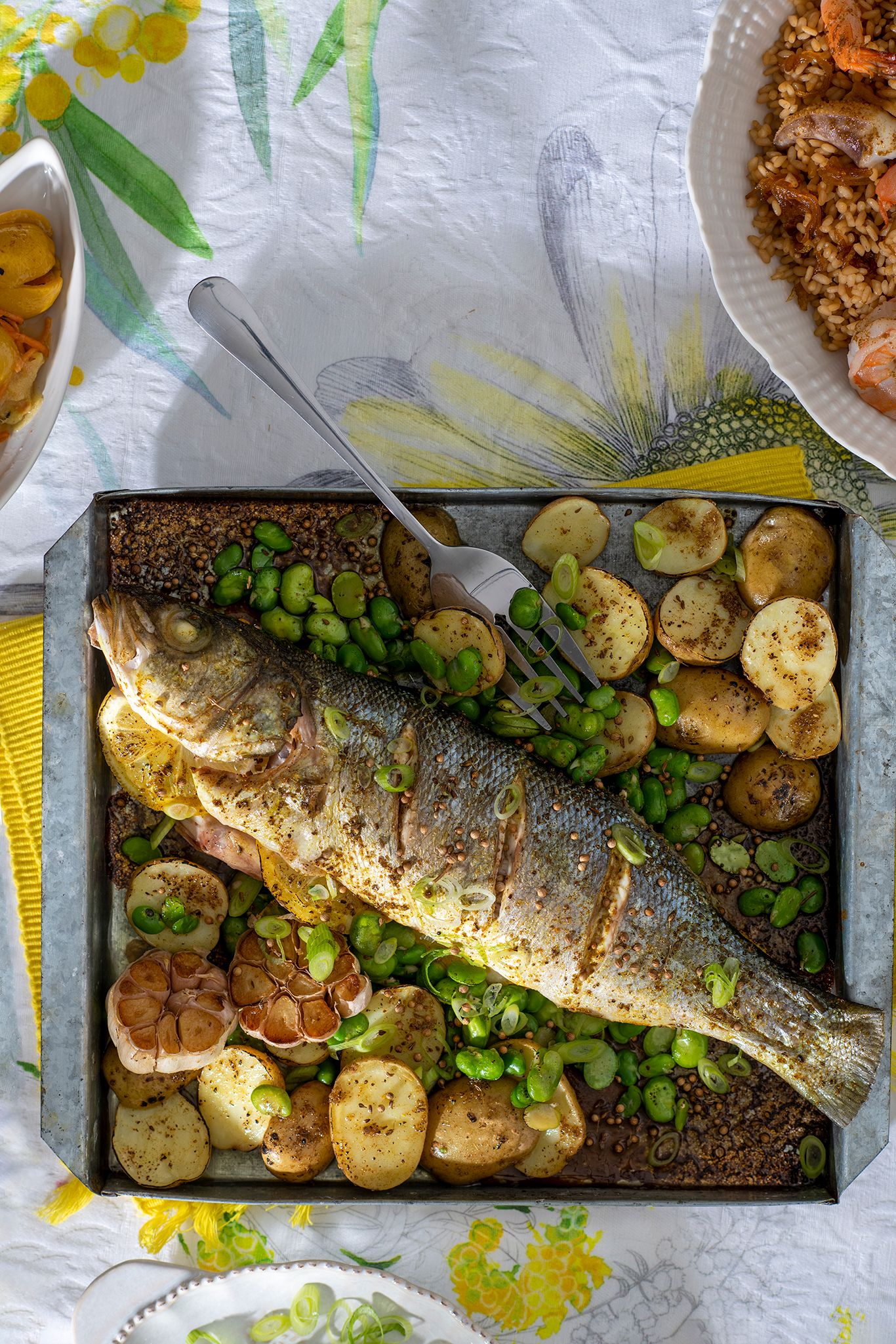 Oven Baked SeaBass - Editorial Shoot