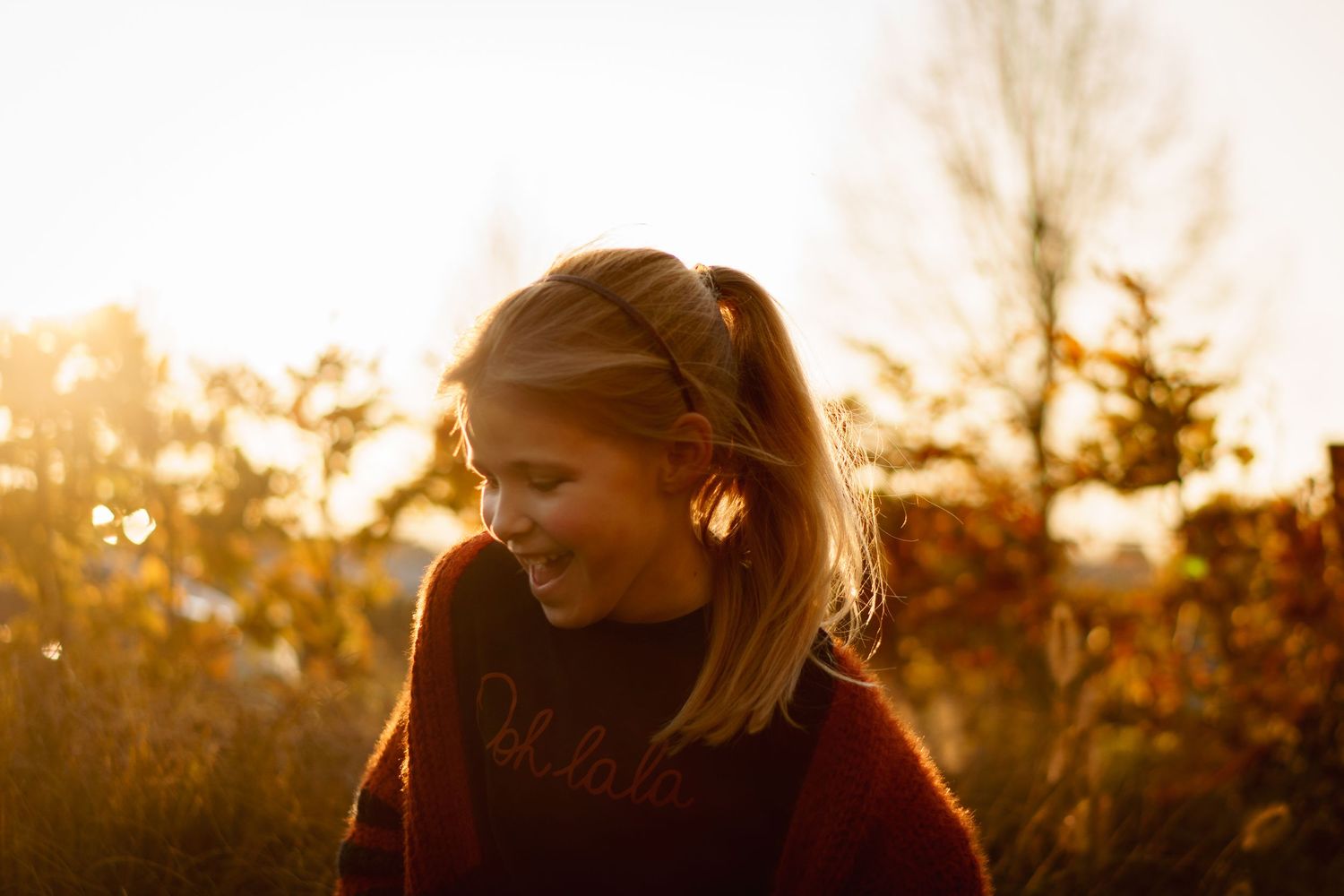 Portrait fotografie - herfst fotoshoot - Golden hour