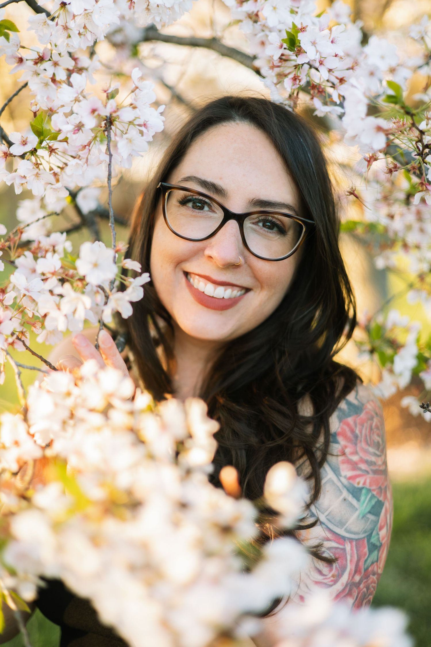 self portrait, cherry blossoms, cherry blossom, portrait, photographer, dc photographer, va photographer, northern va