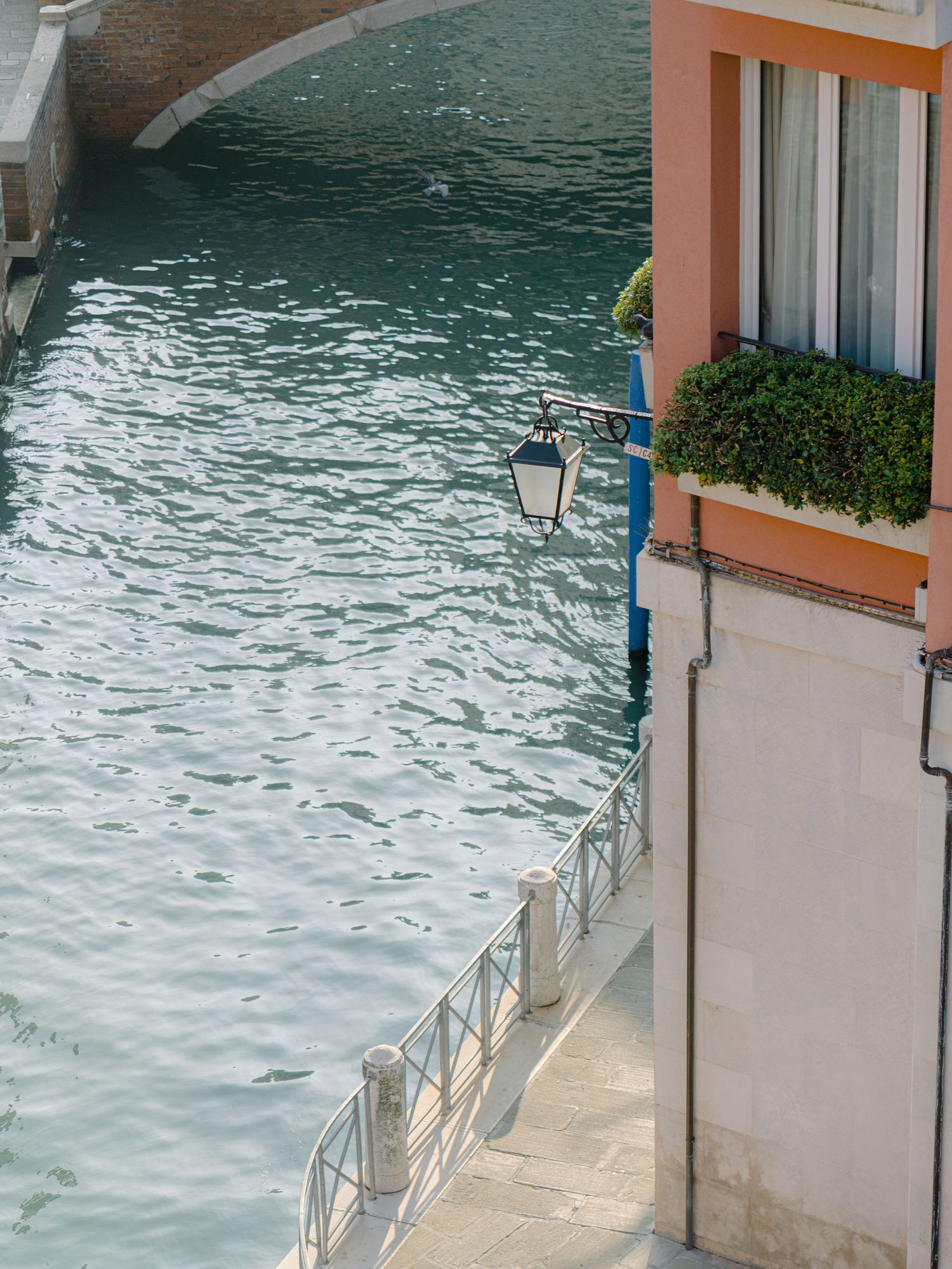 A fine art photo of a street lamp in Venice Italy