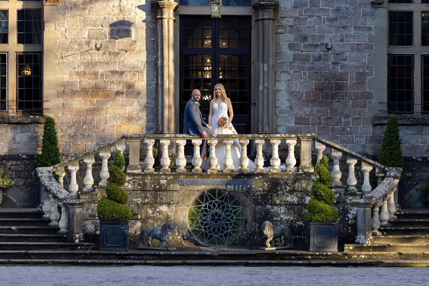 clearwell castle bride and groom wedding photography