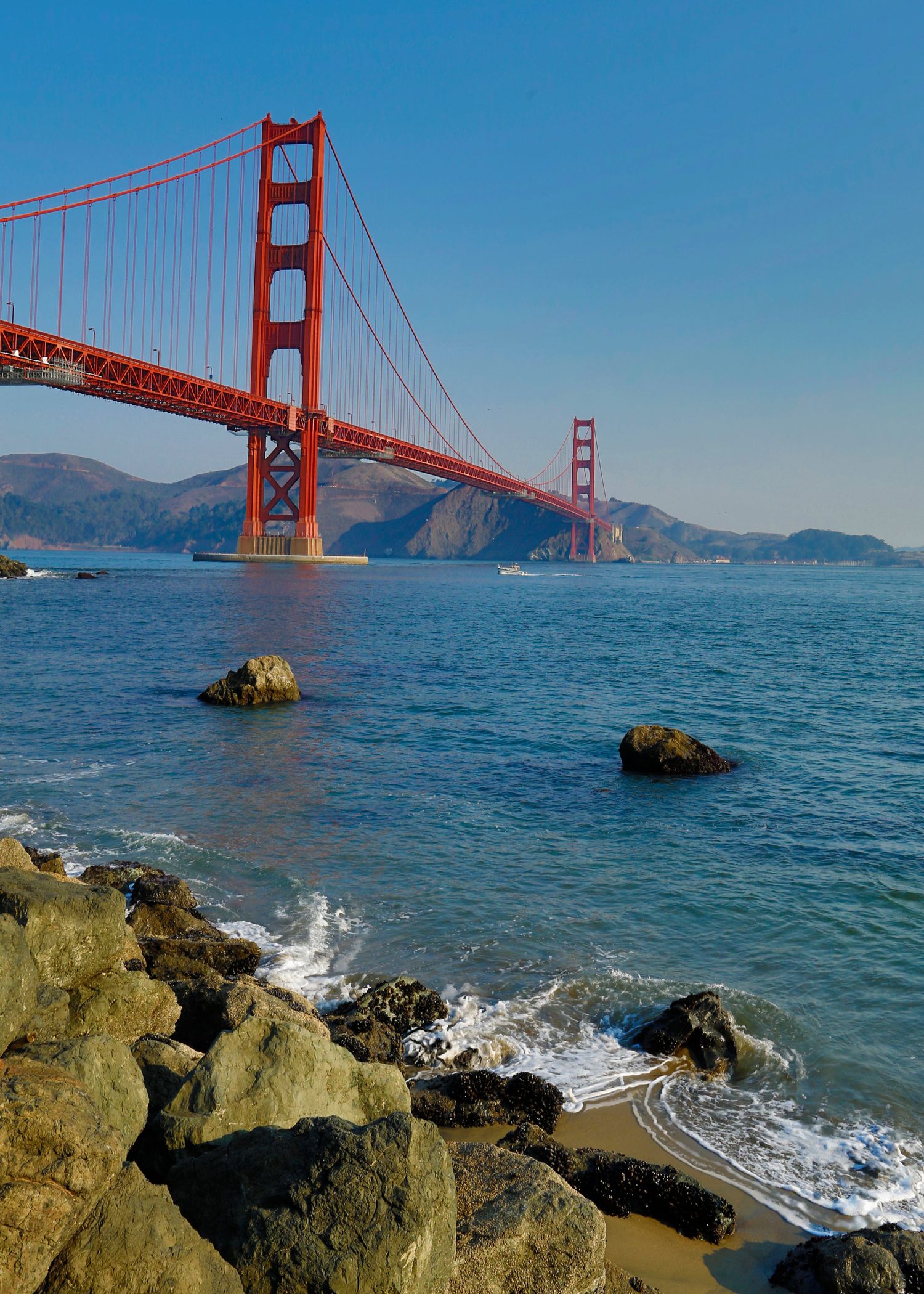 San Francisco Bridge in California photo by water