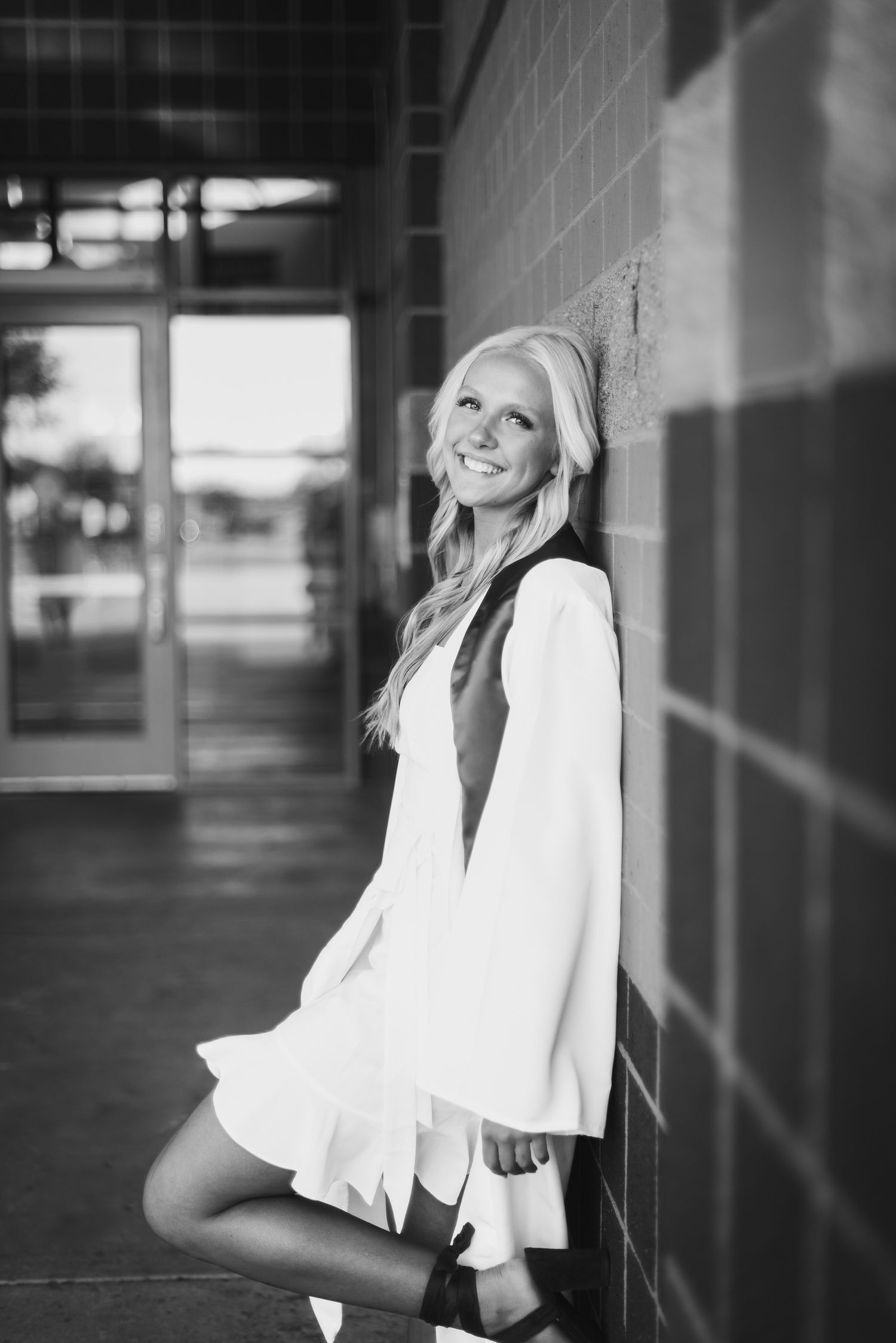 High school senior pictures with cap and gown at Rose Hill in Wichita KS Kansas