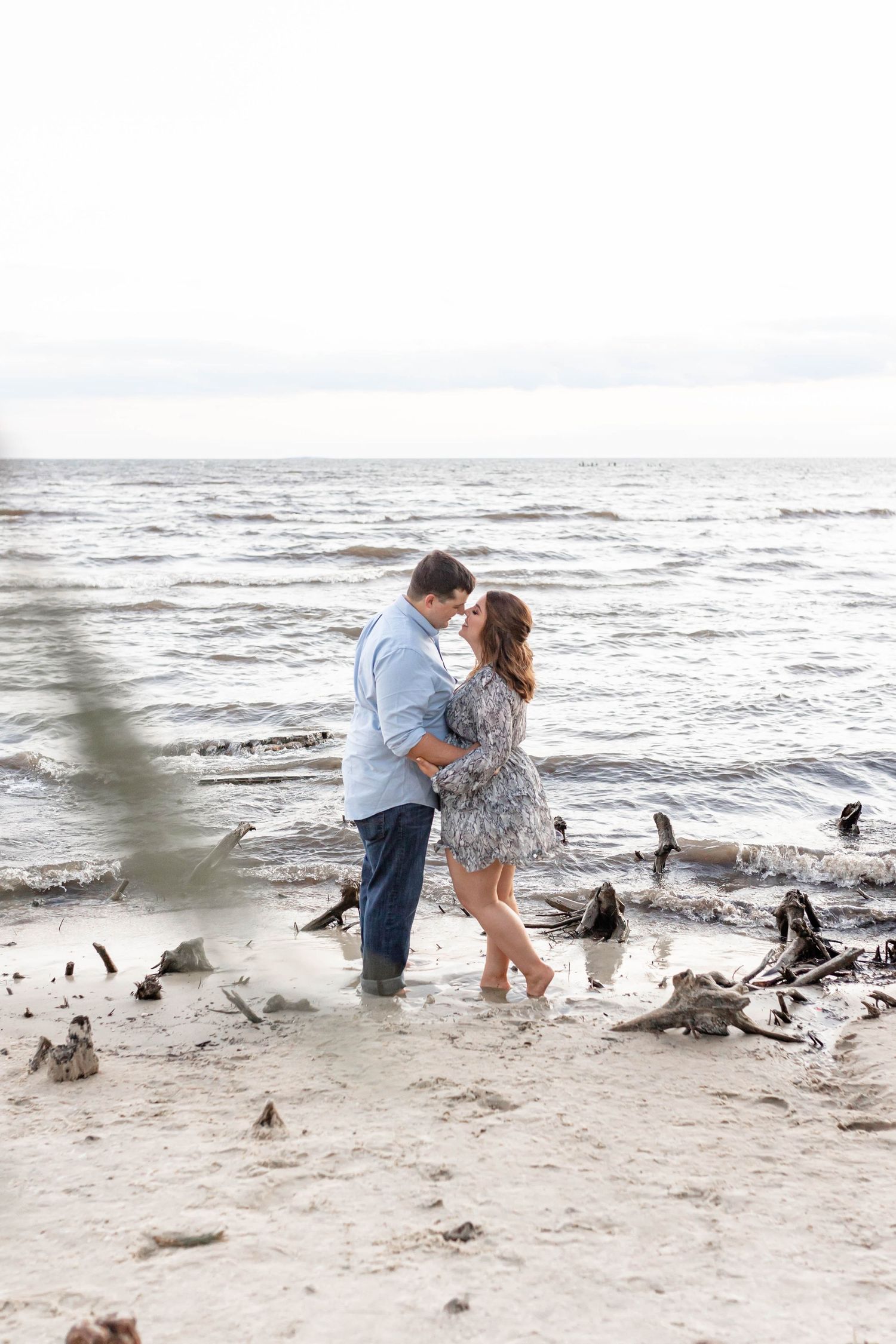 Engaged Couple at Foutainbleu State Park in Mandeville, Louisiana