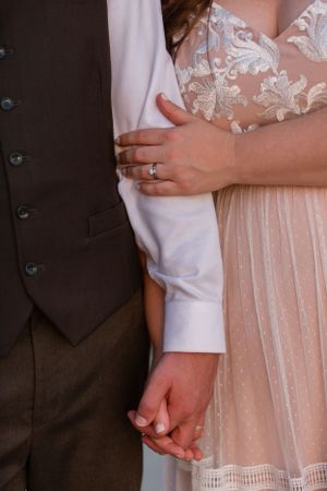 Bride and Groom close up in Orland California Wedding