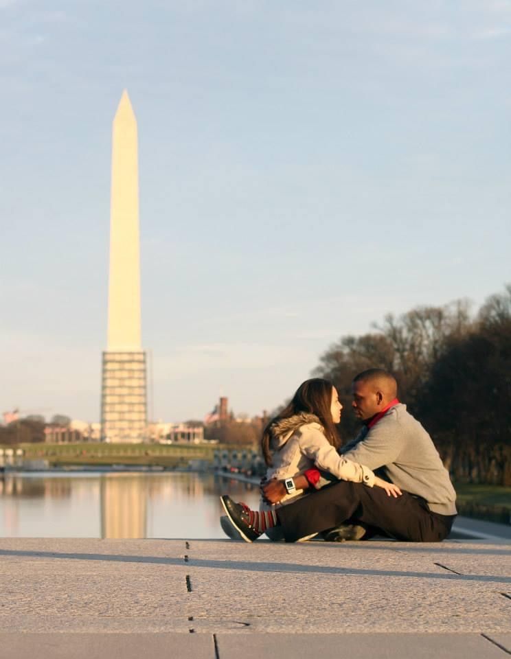 Couple Embracing - Engagement Session - Washington, DC