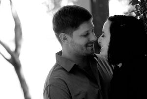 Black and White Couple Embracing - Engagement Session - Jacksonville, FL