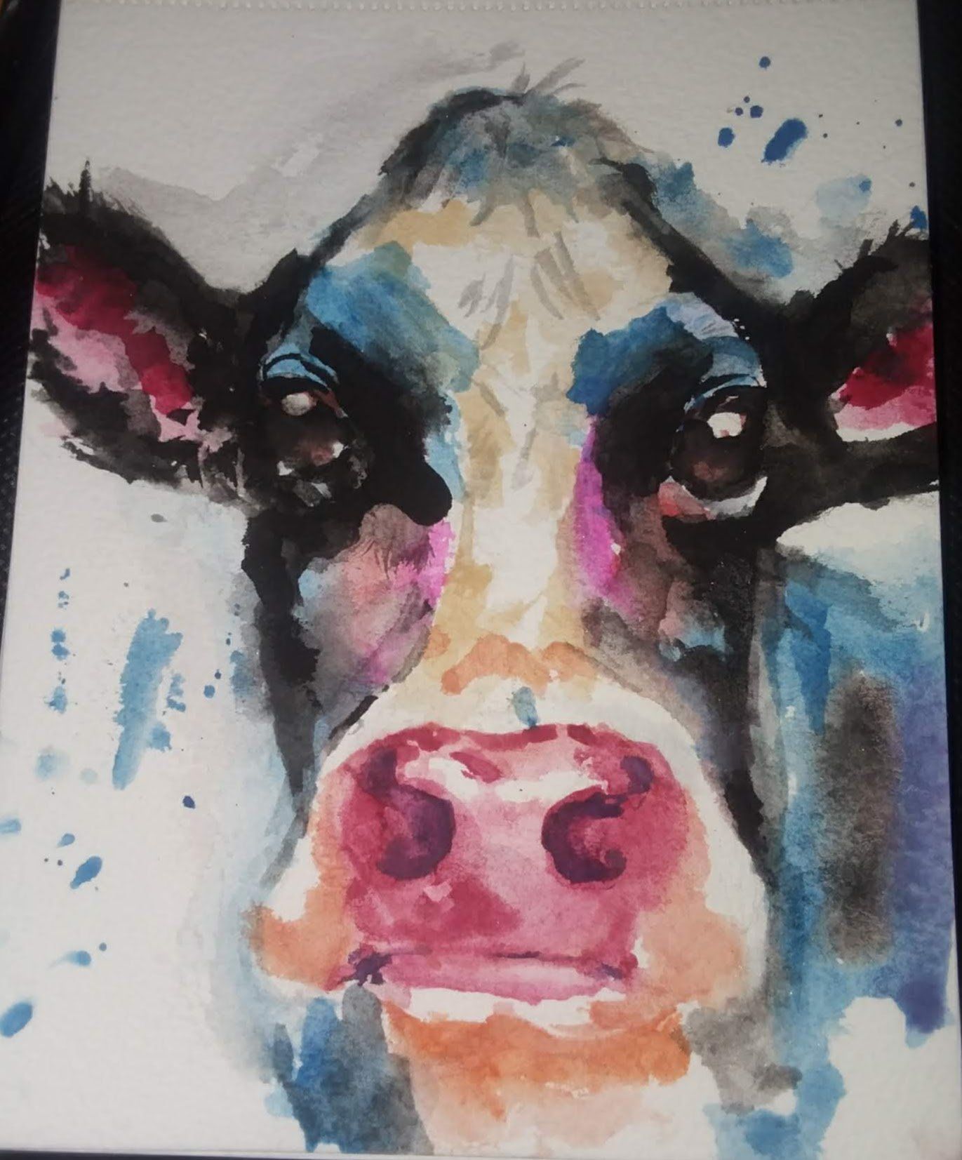 "Cow" - Watercolor 4x6