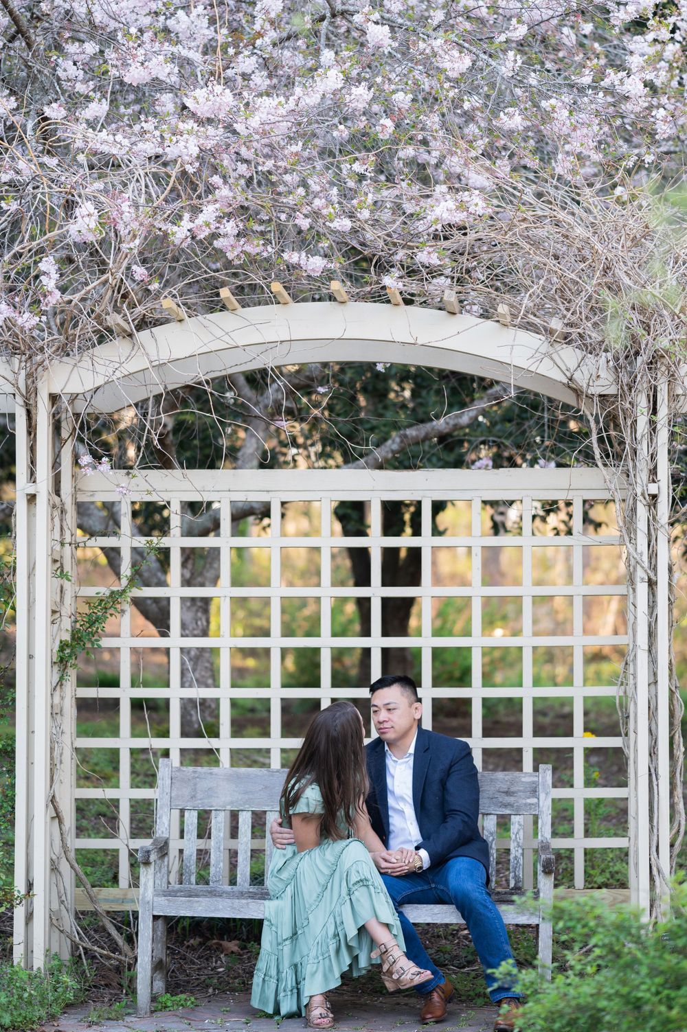 wedding photographer, engagement photographer, bride, Huntsville weddings, Huntsville Botanical Gardens, just engaged
