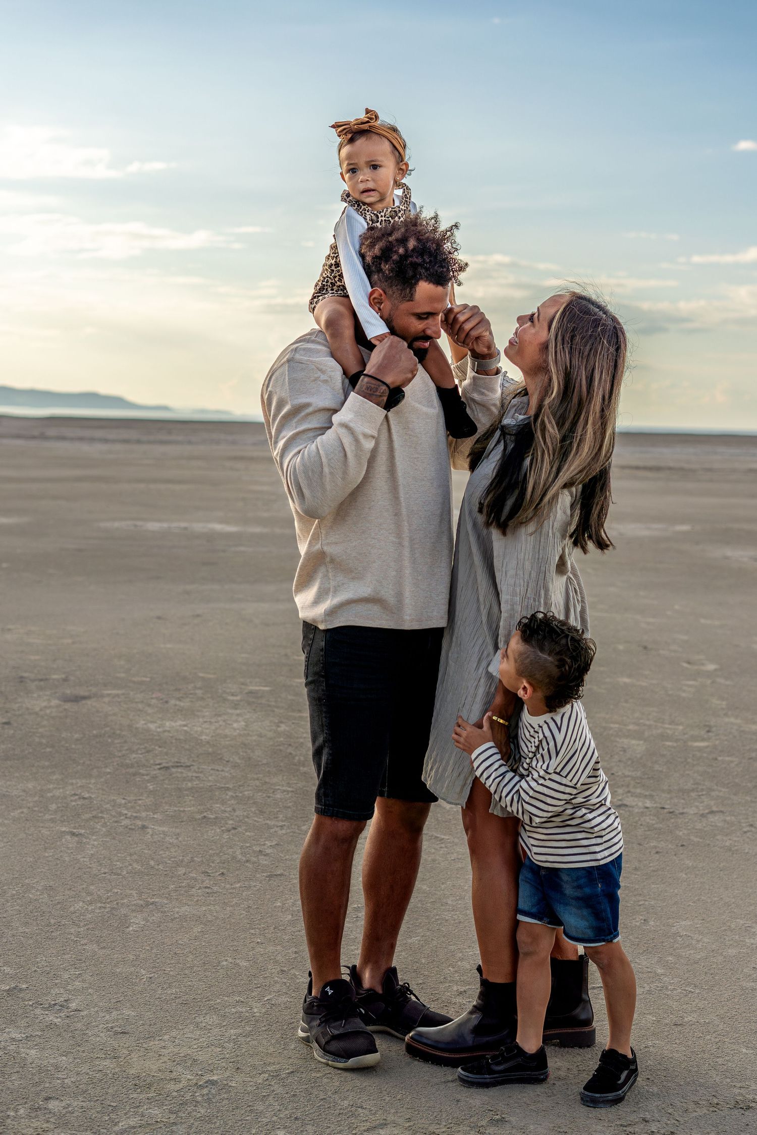 mixed race family photo
