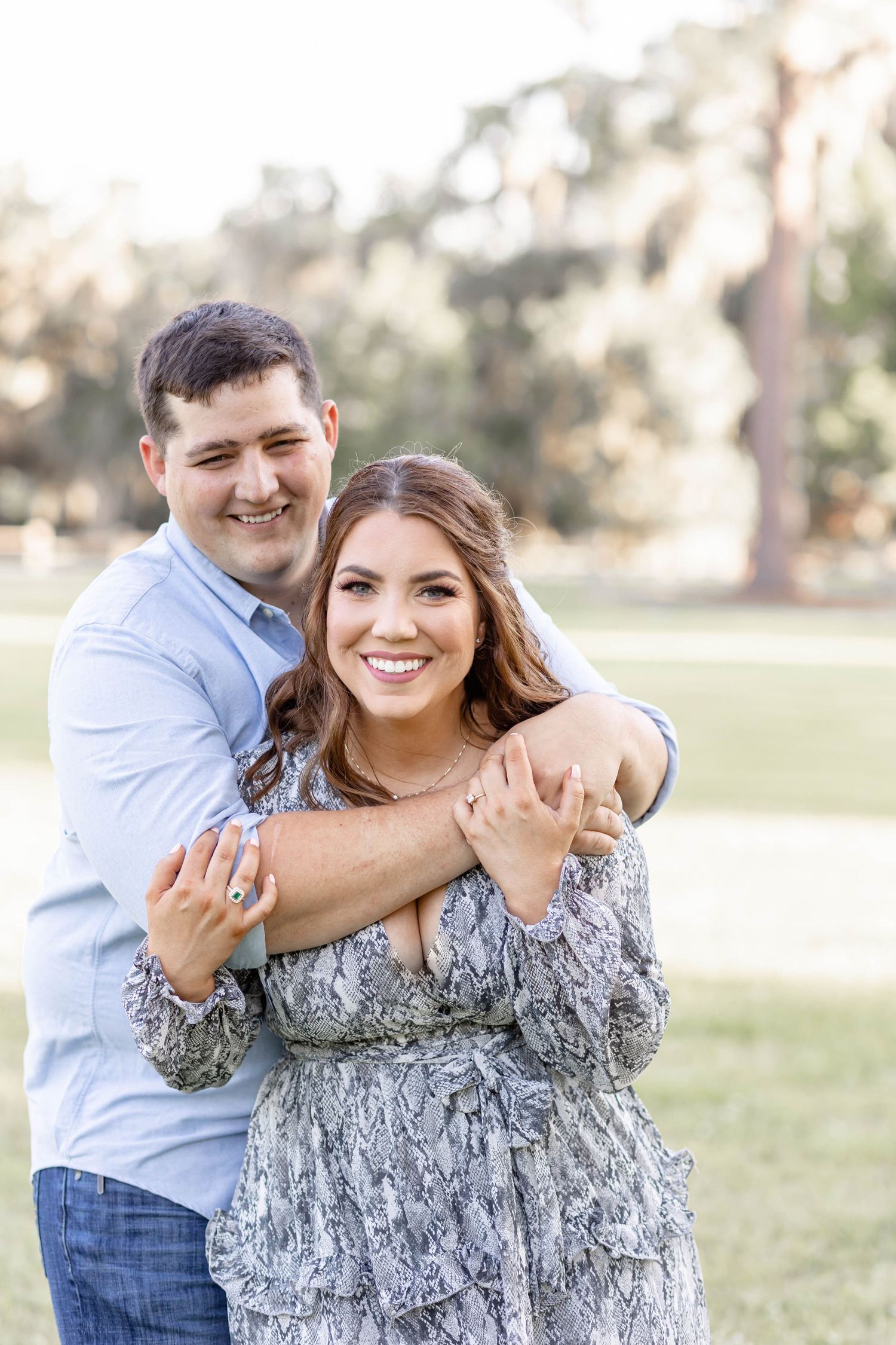 Engaged Couple at Foutainbleu State Park in Mandeville, Louisiana