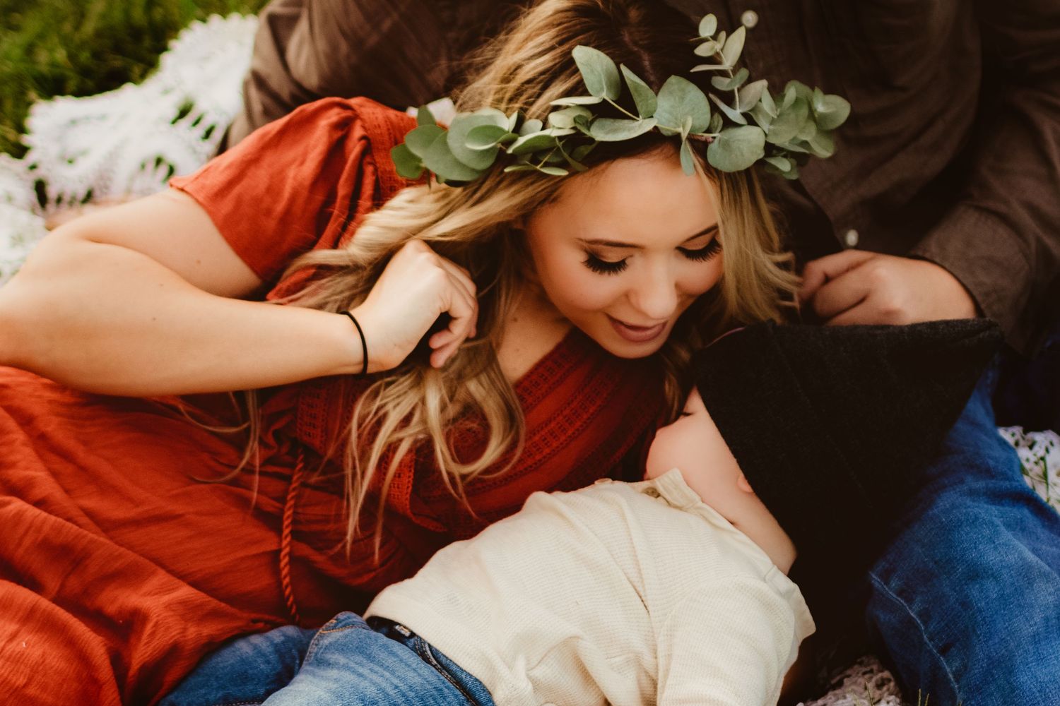 Rustic Boho Golden Hour Mama and Baby