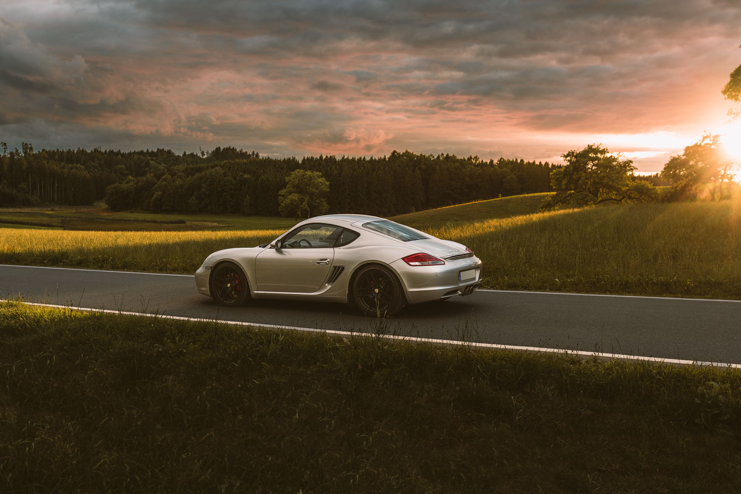 Porsche Caymen S Sunset