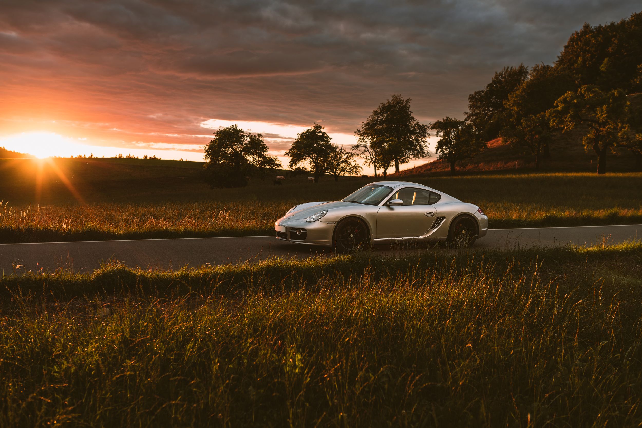 Porsche Caymen S Sunset