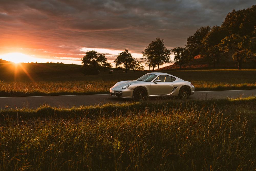 Porsche Caymen S Sunset