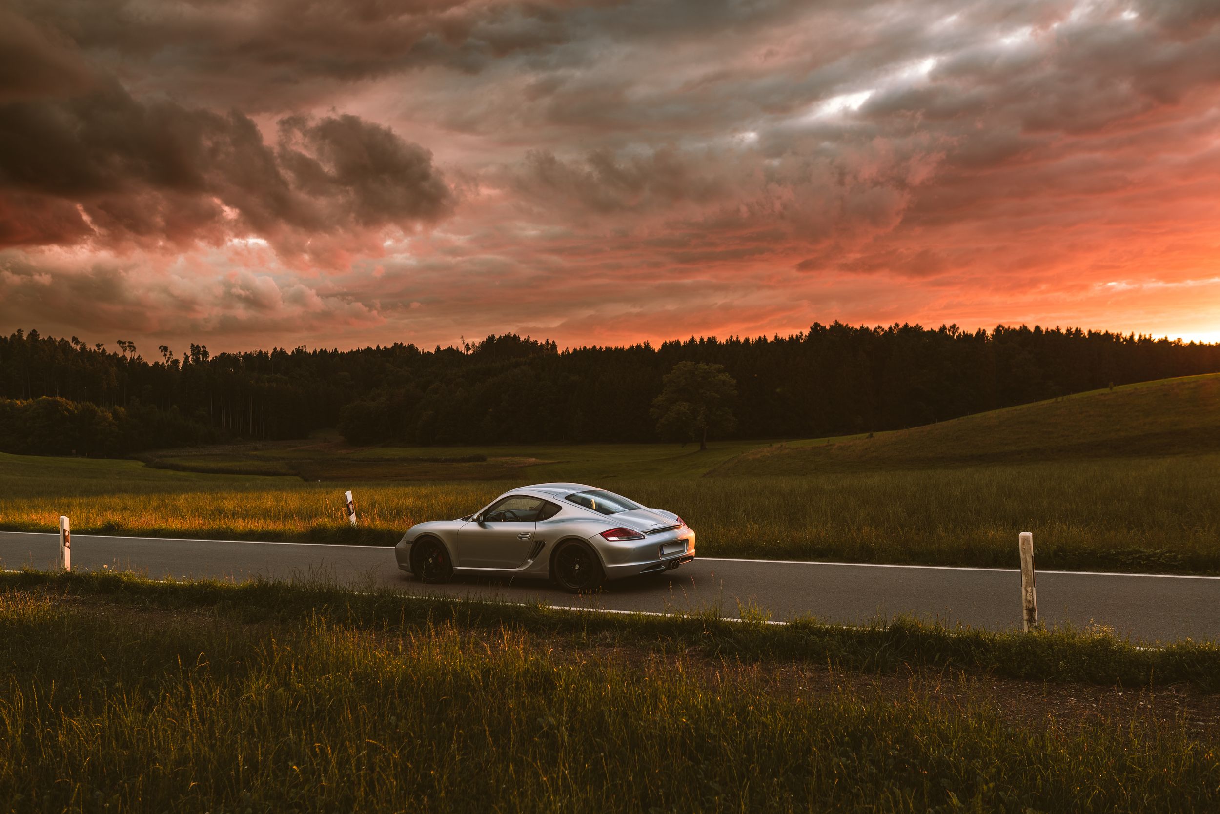 Porsche Caymen S Sunset