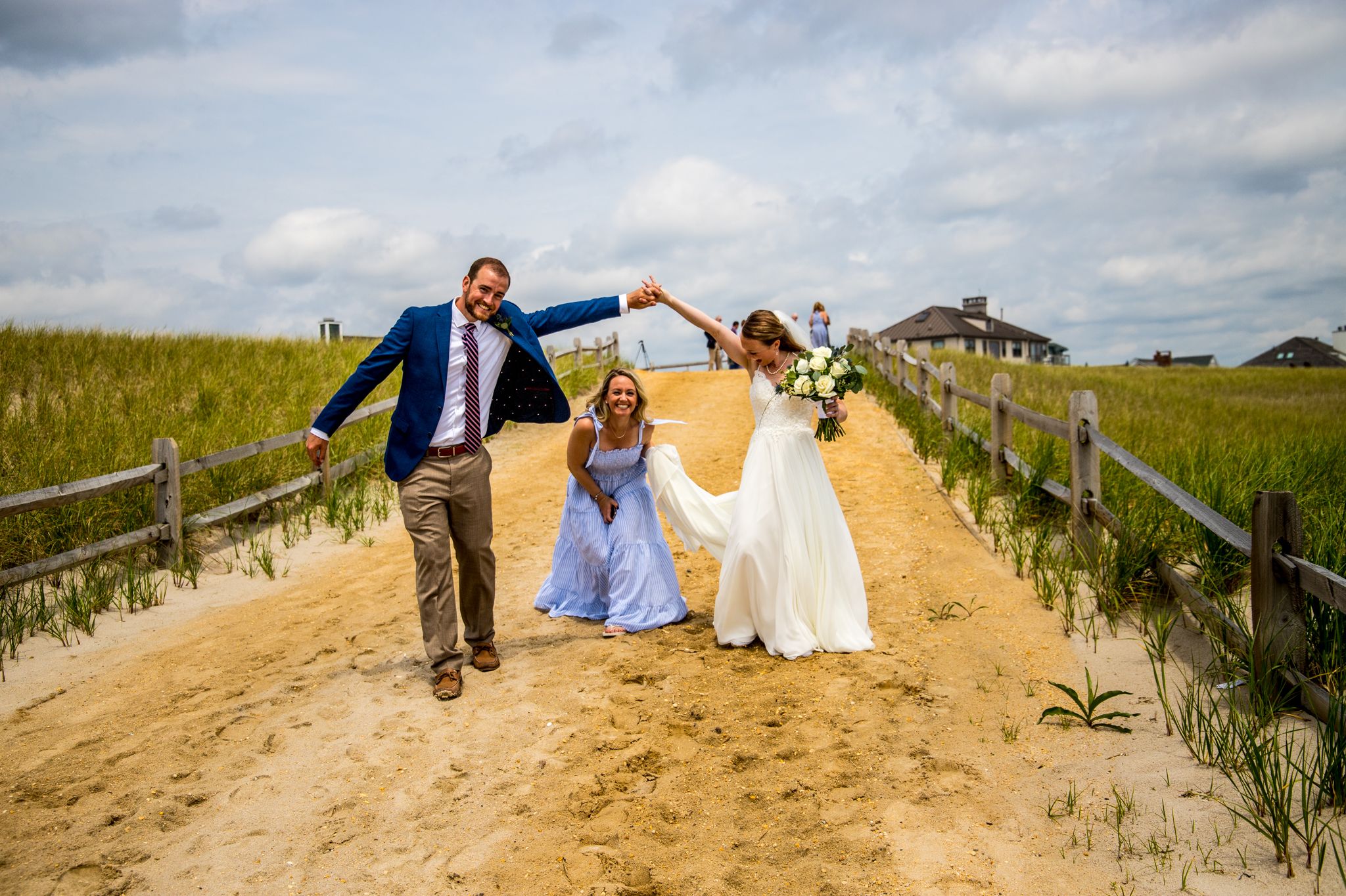couple fun wedding photo