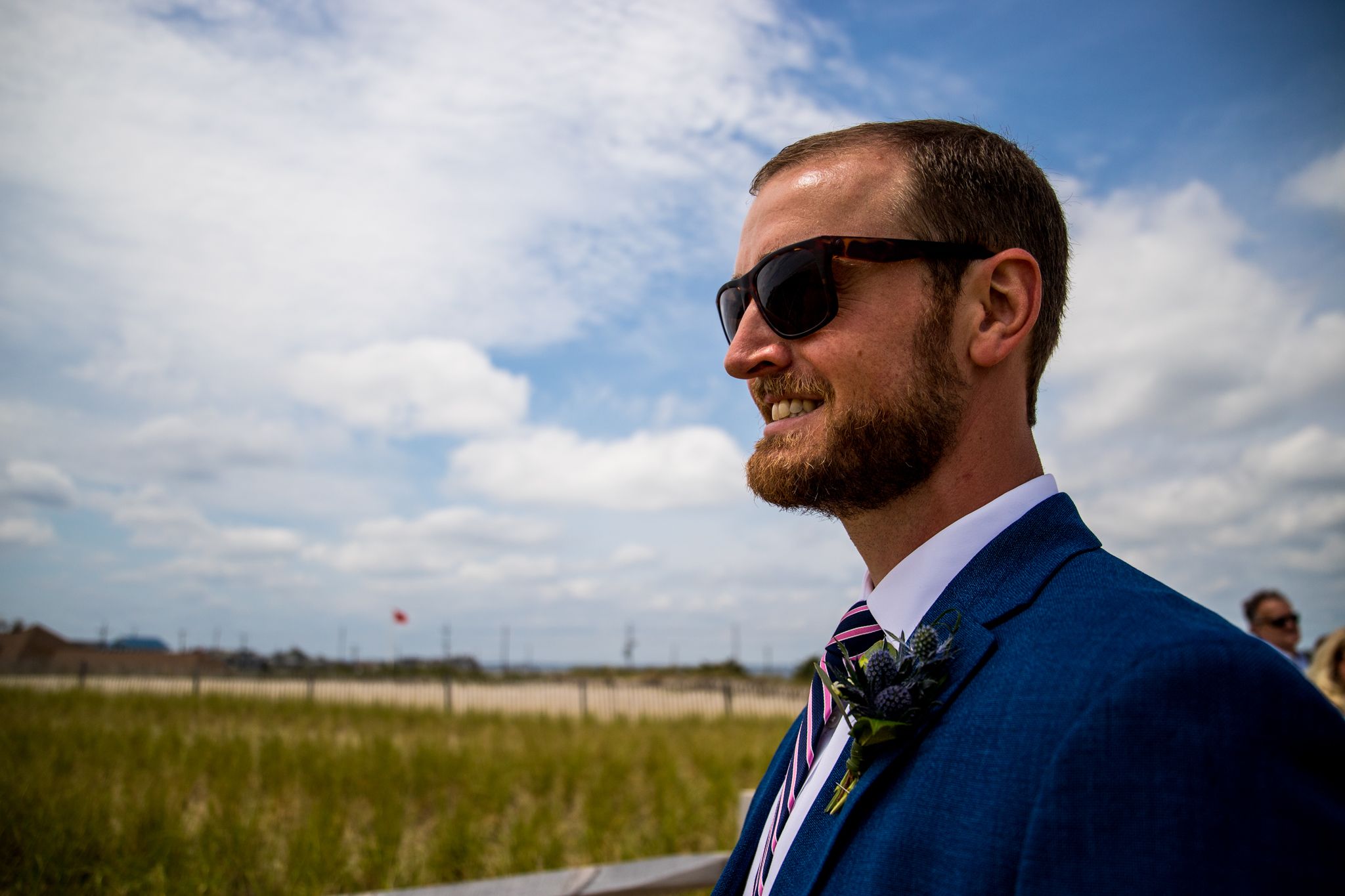 Groom on wedding day
