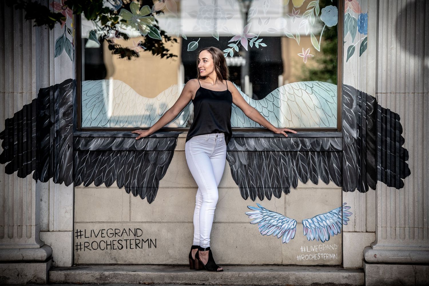 Senior Photo, Angel Wings, Rochester, MN