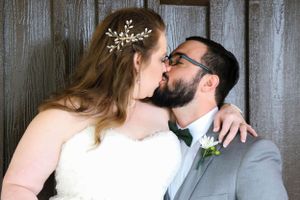 Bride and Groom Kiss