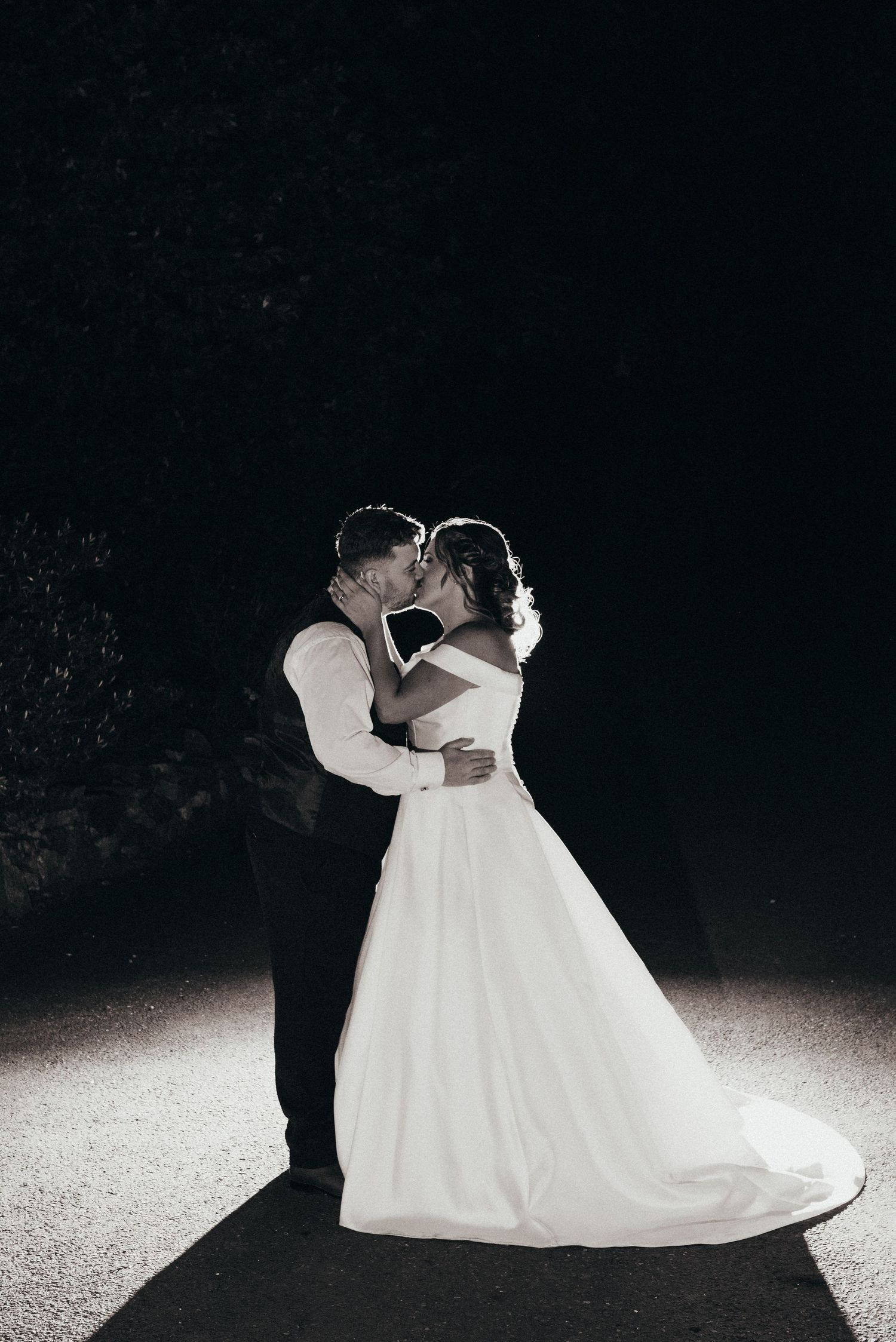 bride groom black and white