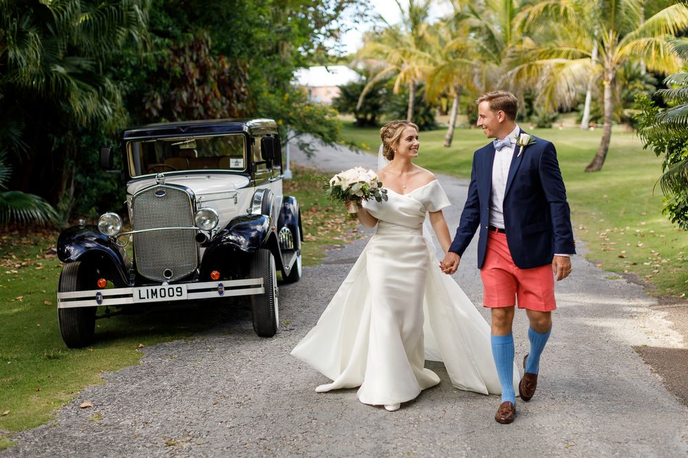 Bermuda wedding photographer wedding photography wedding car bermuda shorts