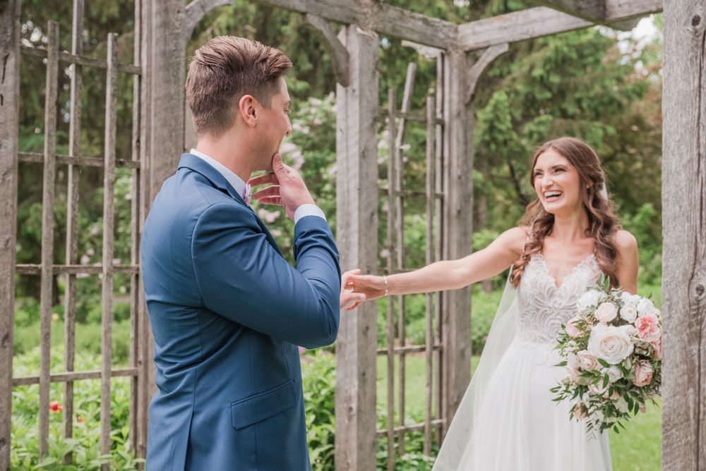 Wedding couple detail, romantic wedding portrait, candid wedding photo, intimate moment portrait, First Look Ottawa, Ottawa Photographer