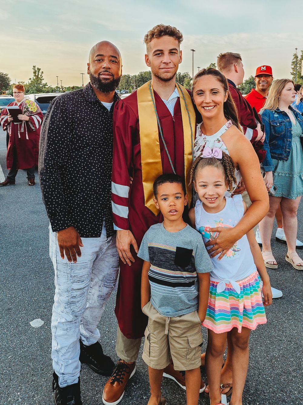 Family group graduation photo