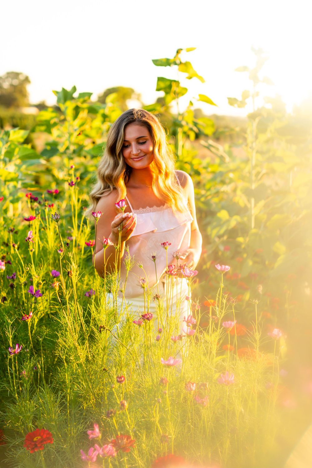 High School Senior Photos in the wildflowers with Ariane Marie Photography in Northwest Arkansas