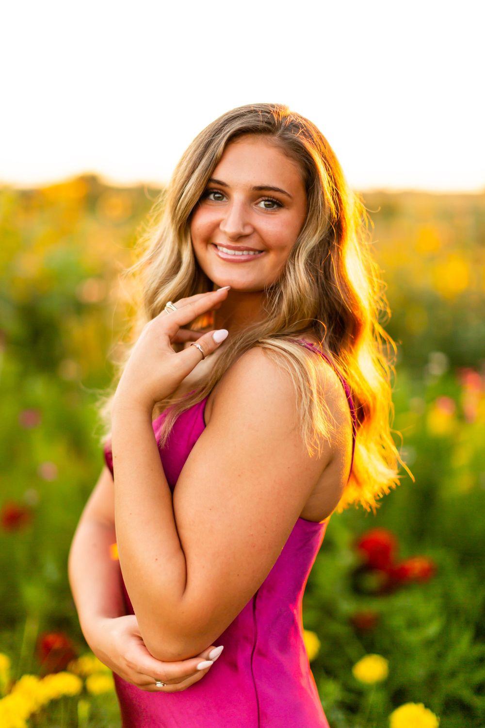 High School Senior Photos in the wildflowers with Ariane Marie Photography in Northwest Arkansas