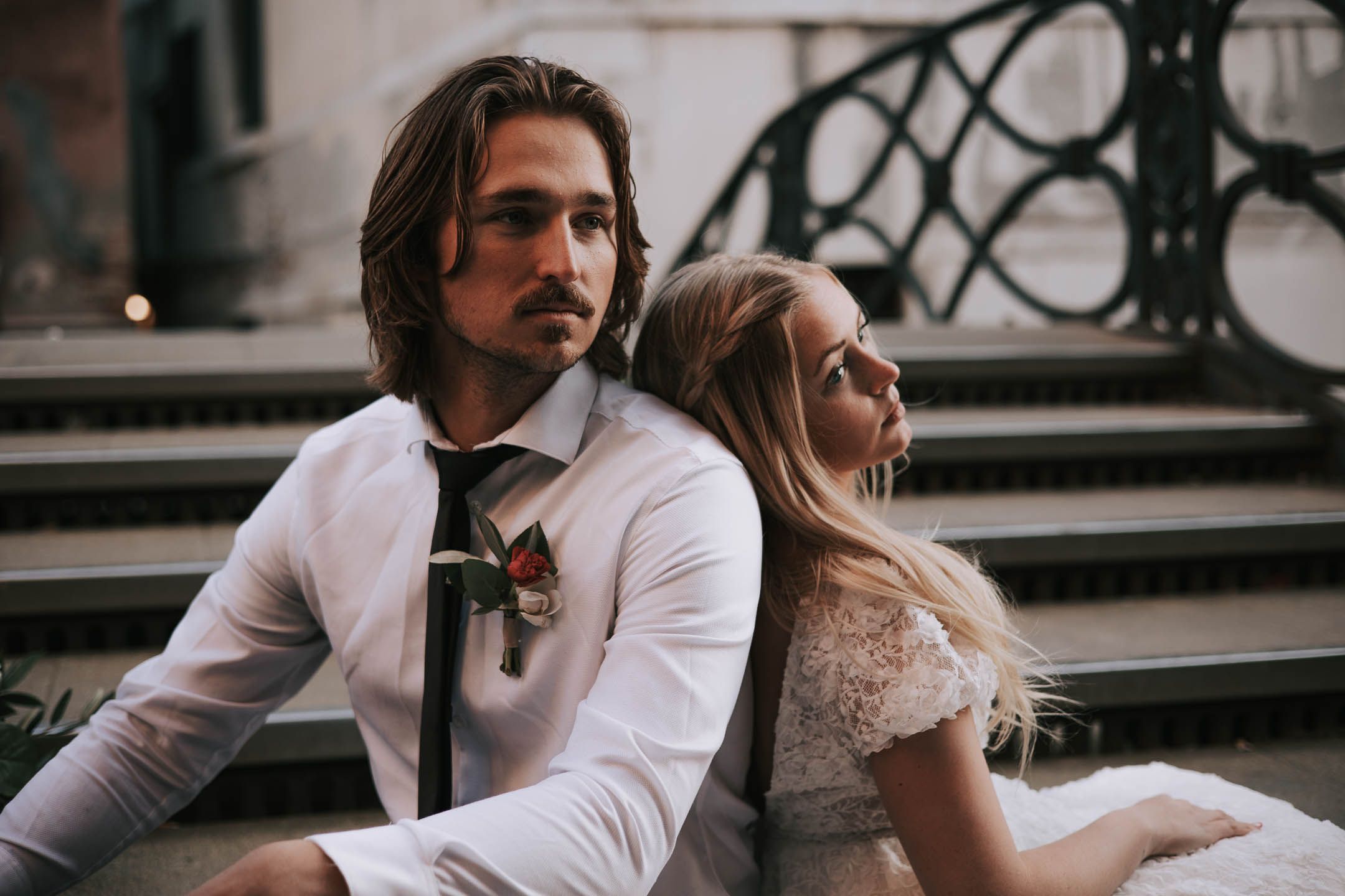 Romantic Bride and Groom photo on a bridge in Venice Italy for a luxury destination wedding