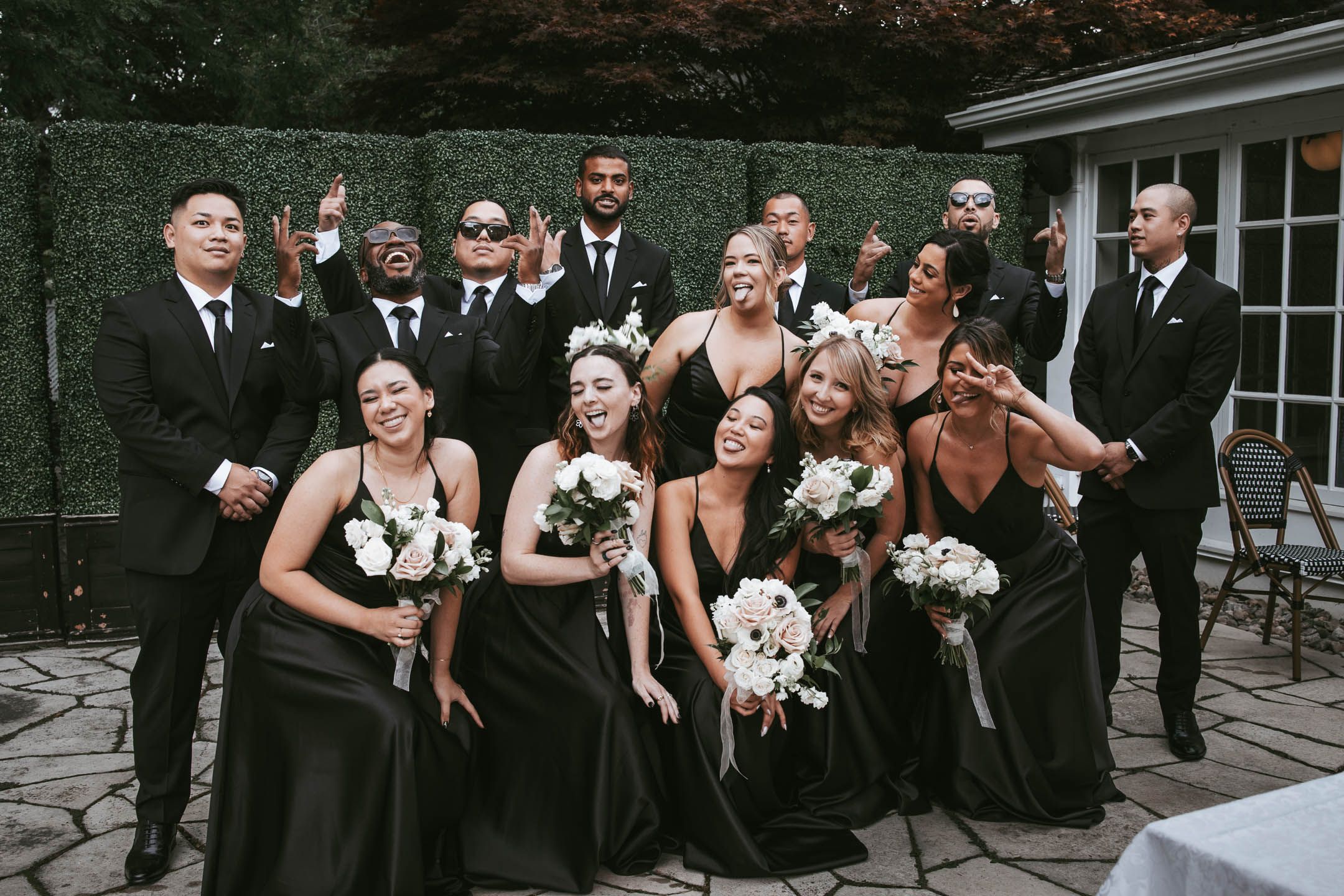 Fun bridesmaids and groomsmen photo in a Toronto wedding