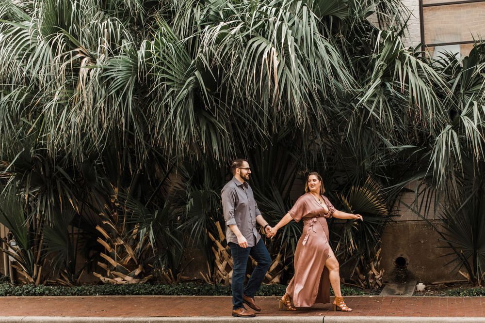 downtown plano engagement photos
