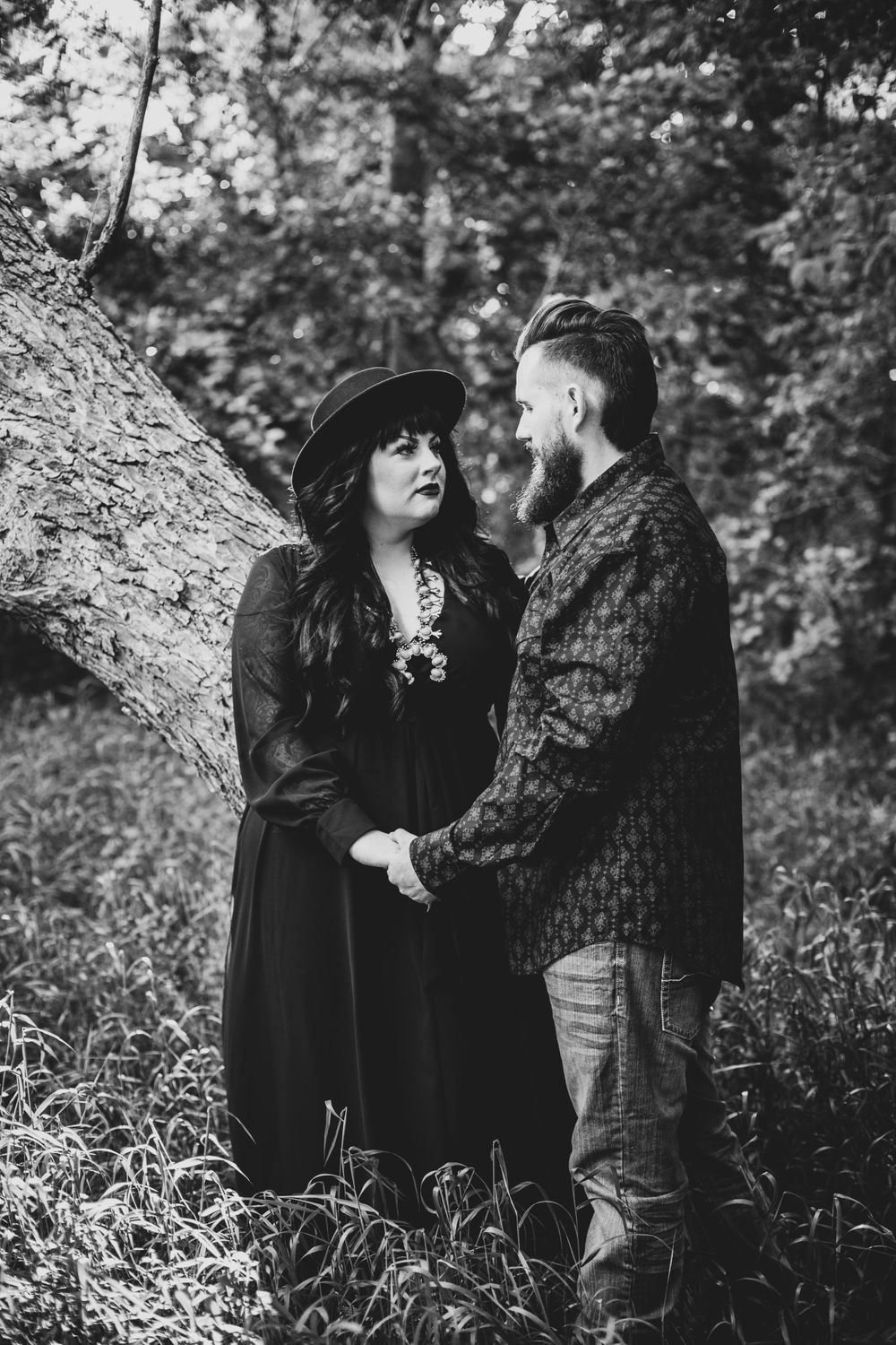 dark and moody engagement photographer in mckinney texas