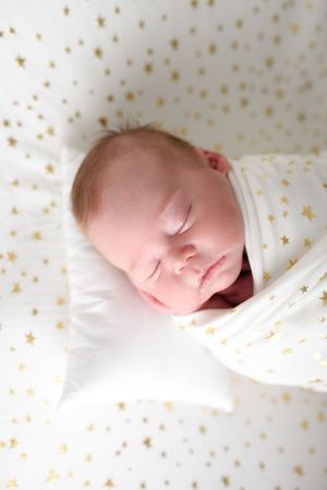 baby girl swaddled studio session Mebane NC