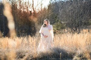maternity photo natural setting Mebane NC