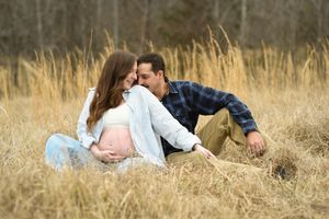 maternity photo natural setting Mebane NC