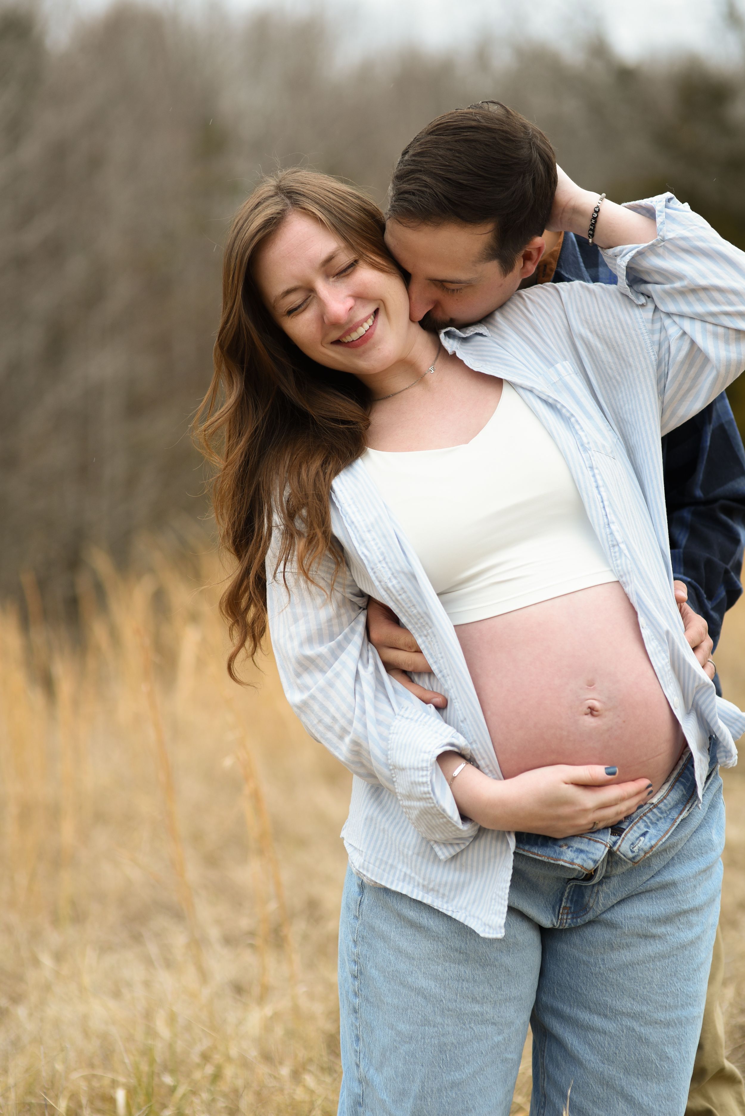 maternity photo natural setting Mebane NC